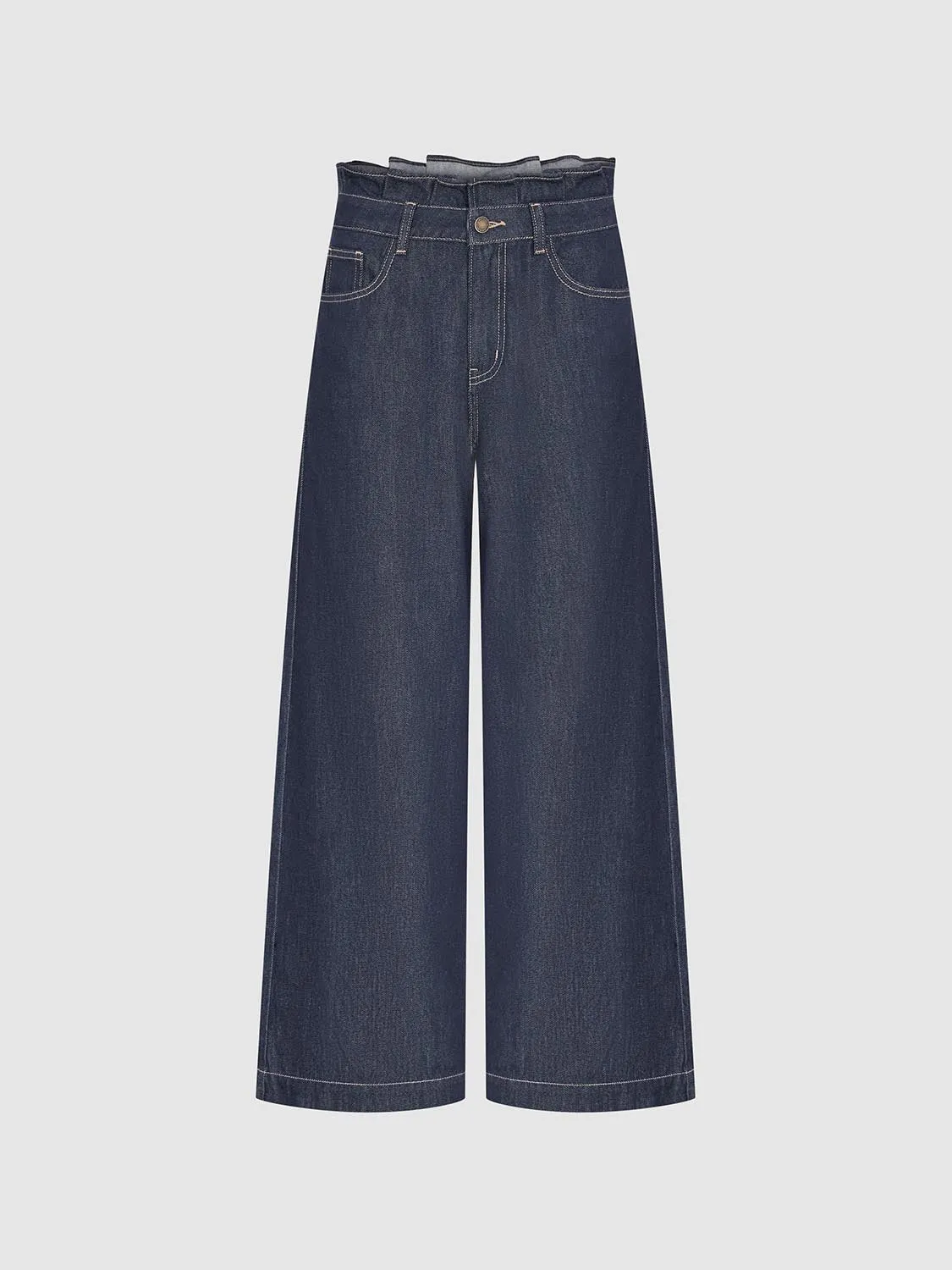 Wide-Leg Denim Jeans sold by Urban Revivo