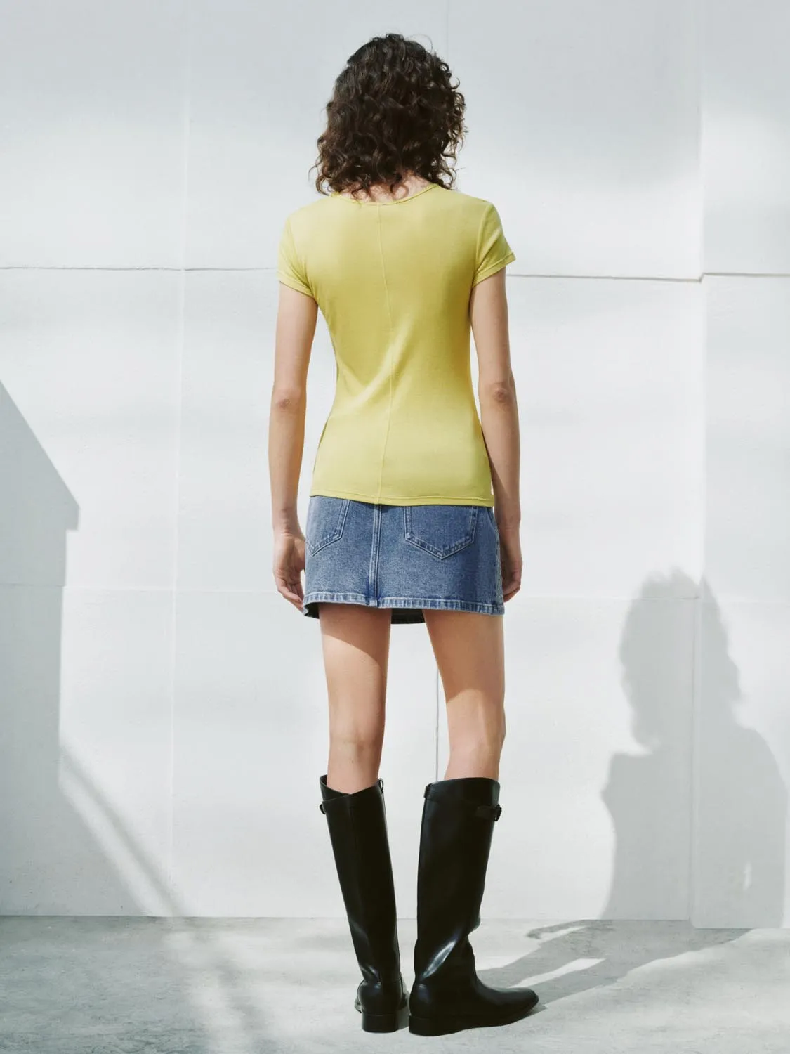 Skinny Short Sleeve T-Shirts sold by Urban Revivo product image thumbnail 5