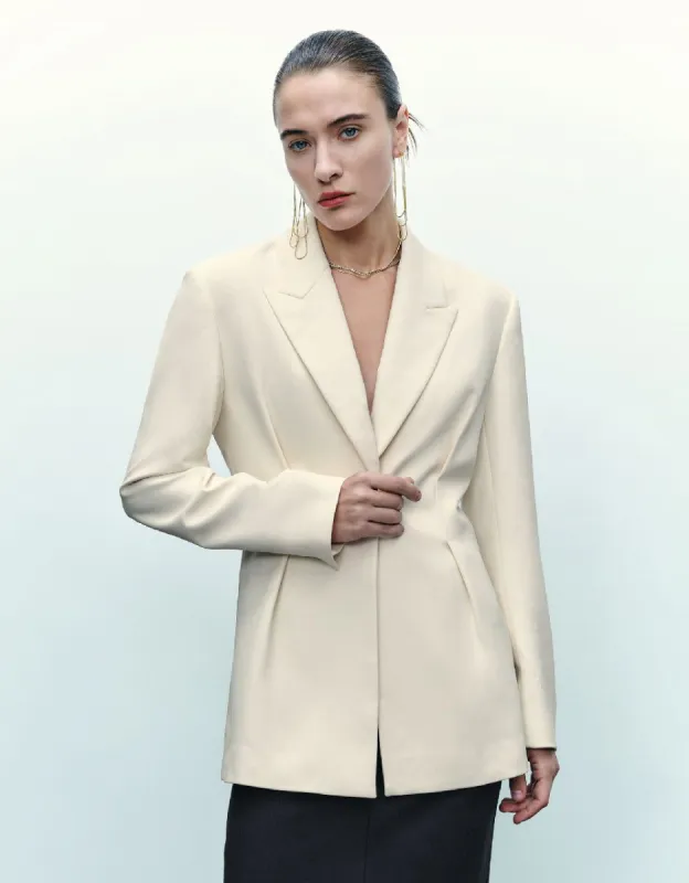 Peaked Lapel Tailored Blazer sold by Urban Revivo