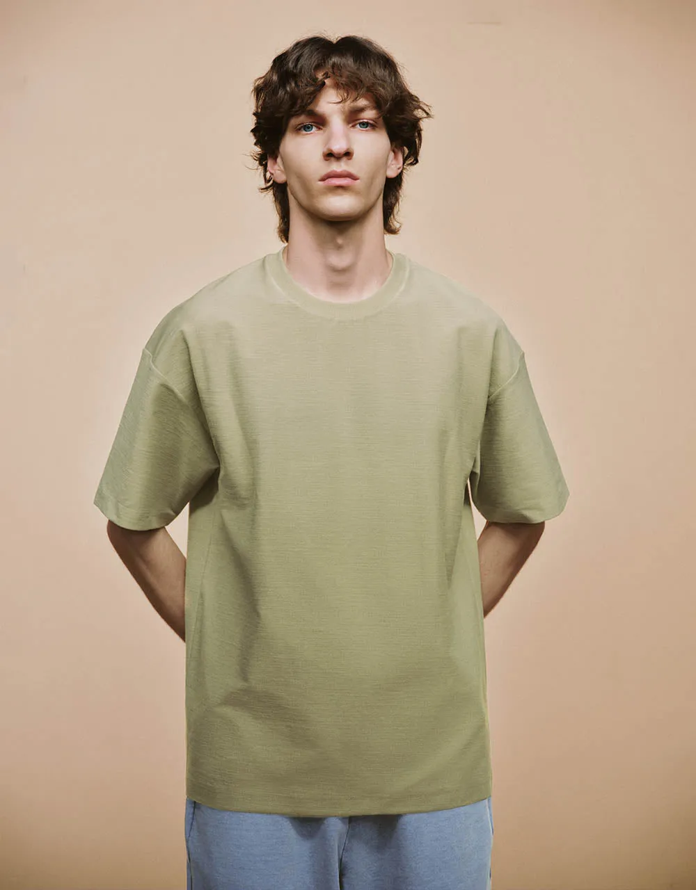 Crew Neck Straight T-Shirt sold by Urban Revivo