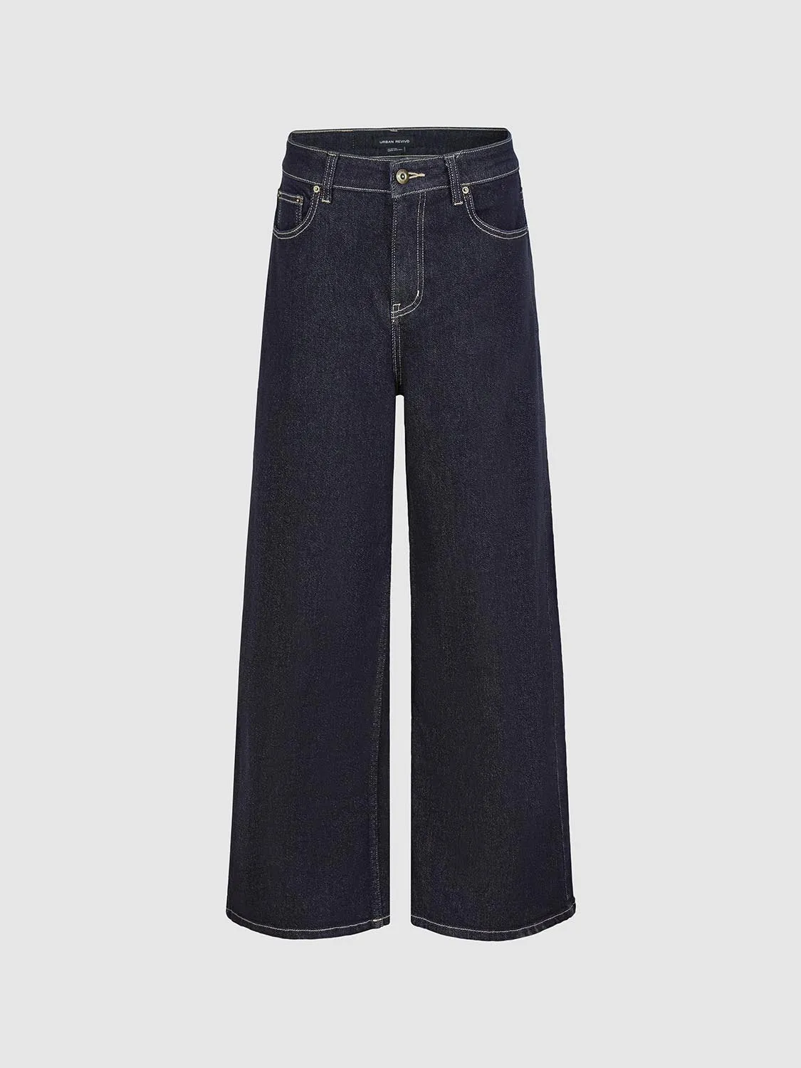 Mid-Length Denim Jeans sold by Urban Revivo