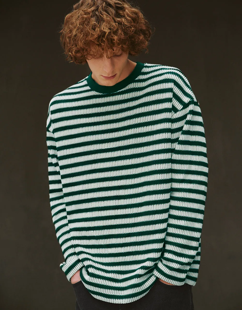 Striped Sleeve Crew Neck T-Shirt sold by Urban Revivo