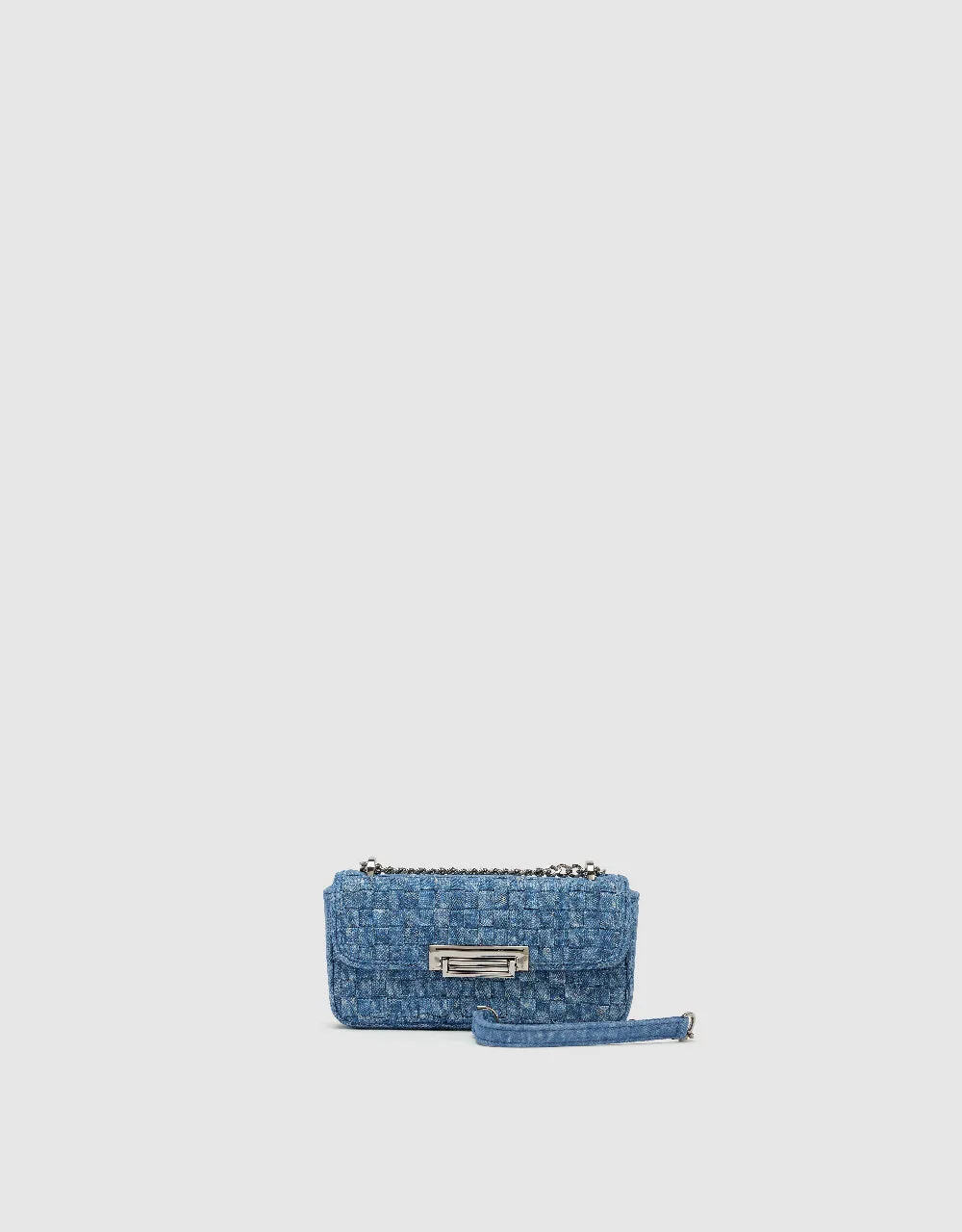 Chained Denim Shoulder Bag sold by Urban Revivo