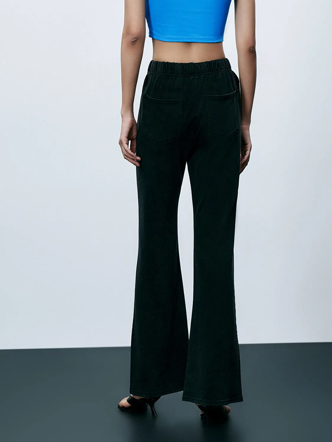 Elastic Split Hem Flare Pants sold by Urban Revivo product image thumbnail 3