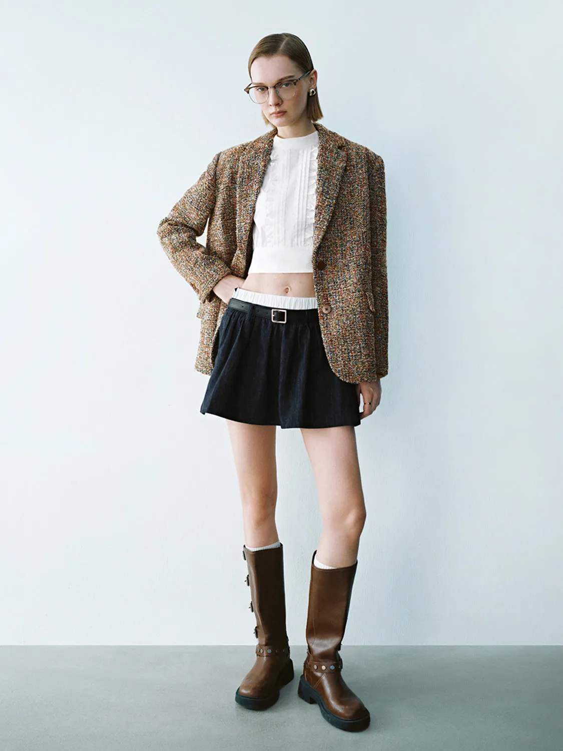 Tailored Collar Tweed Blazers sold by Urban Revivo product image thumbnail 4