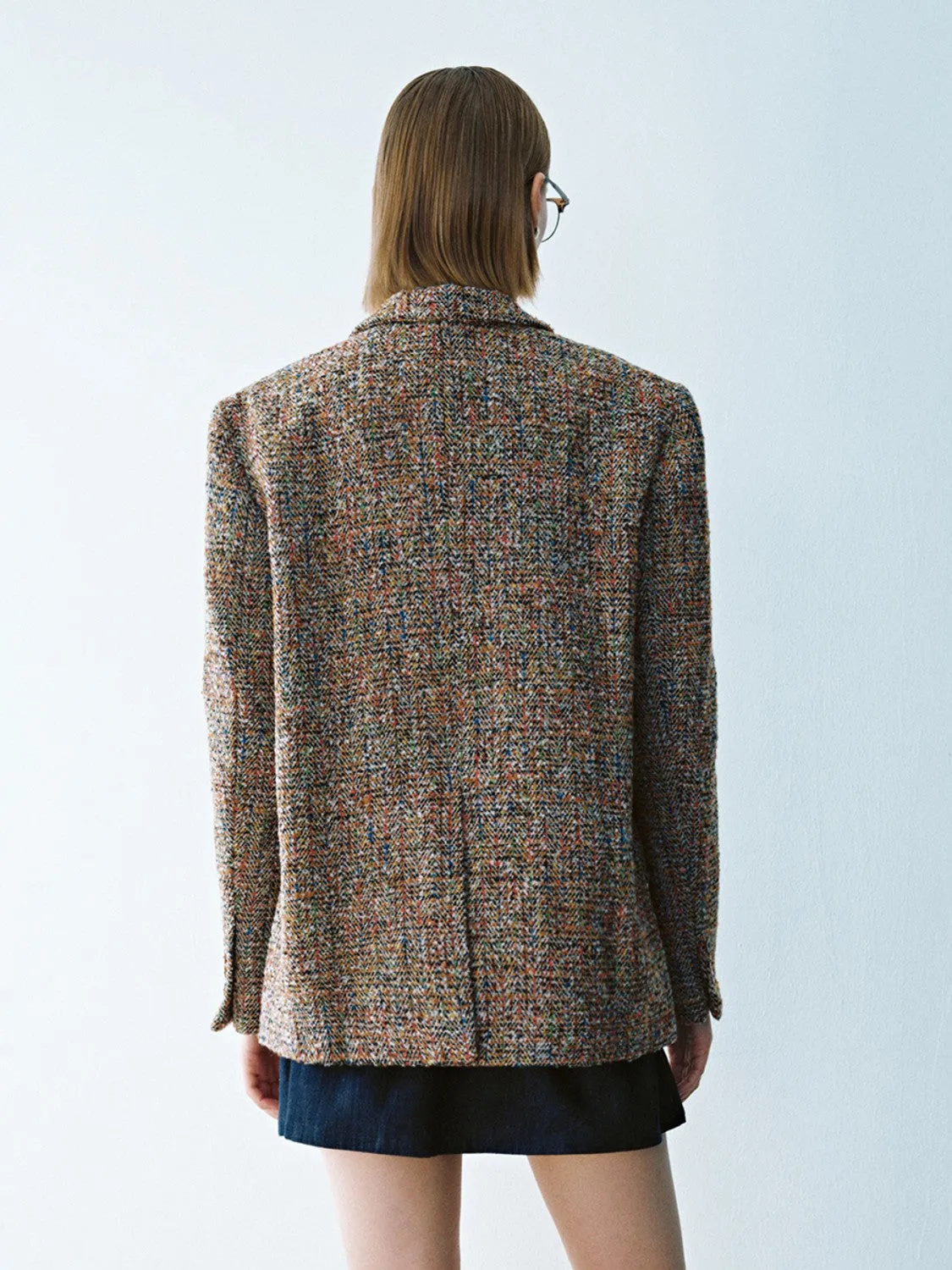 Tailored Collar Tweed Blazers sold by Urban Revivo product image thumbnail 2