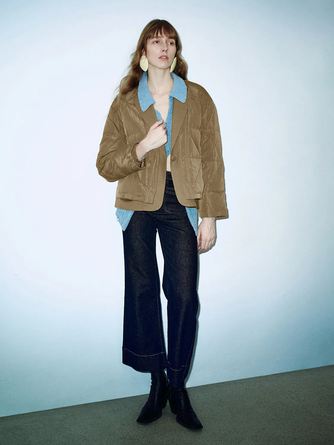 Notched Collar Down Padded Coats sold by Urban Revivo product image thumbnail 4