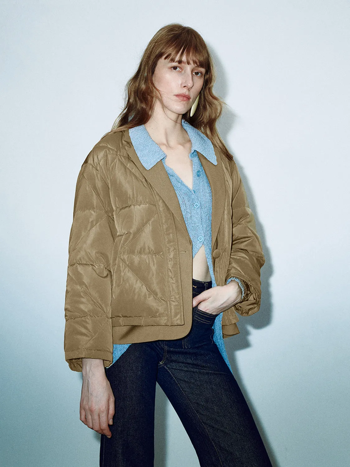 Notched Collar Down Padded Coats sold by Urban Revivo product image thumbnail 5