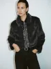 Zip Up Front Fur Coats sold by Urban Revivo