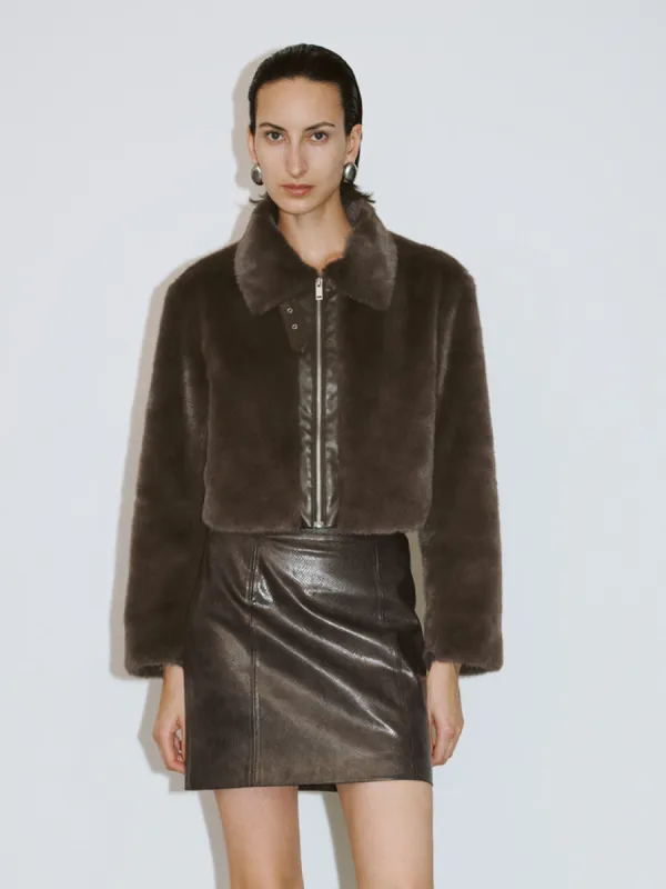 Standard Sleeve Short Fur Coats sold by Urban Revivo