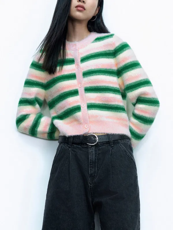 Striped Knitted Cardigans sold by Urban Revivo