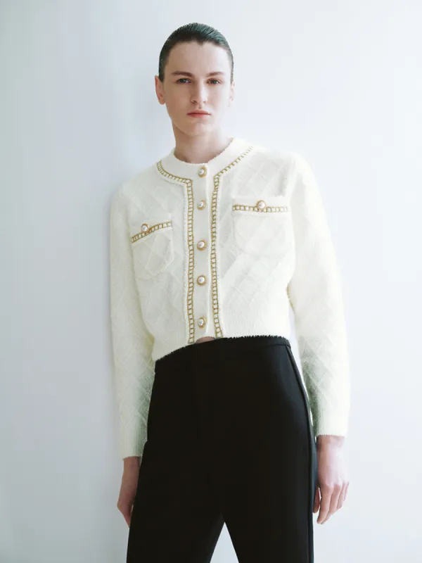 Pearl Button Knitted Cardigans sold by Urban Revivo