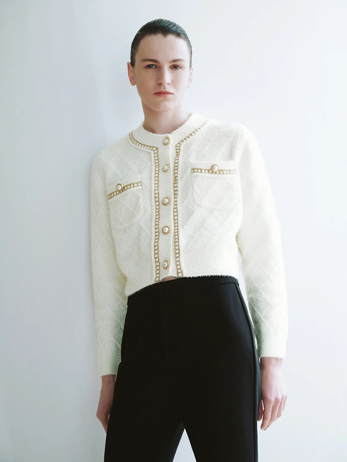 Pearl Button Knitted Cardigans sold by Urban Revivo