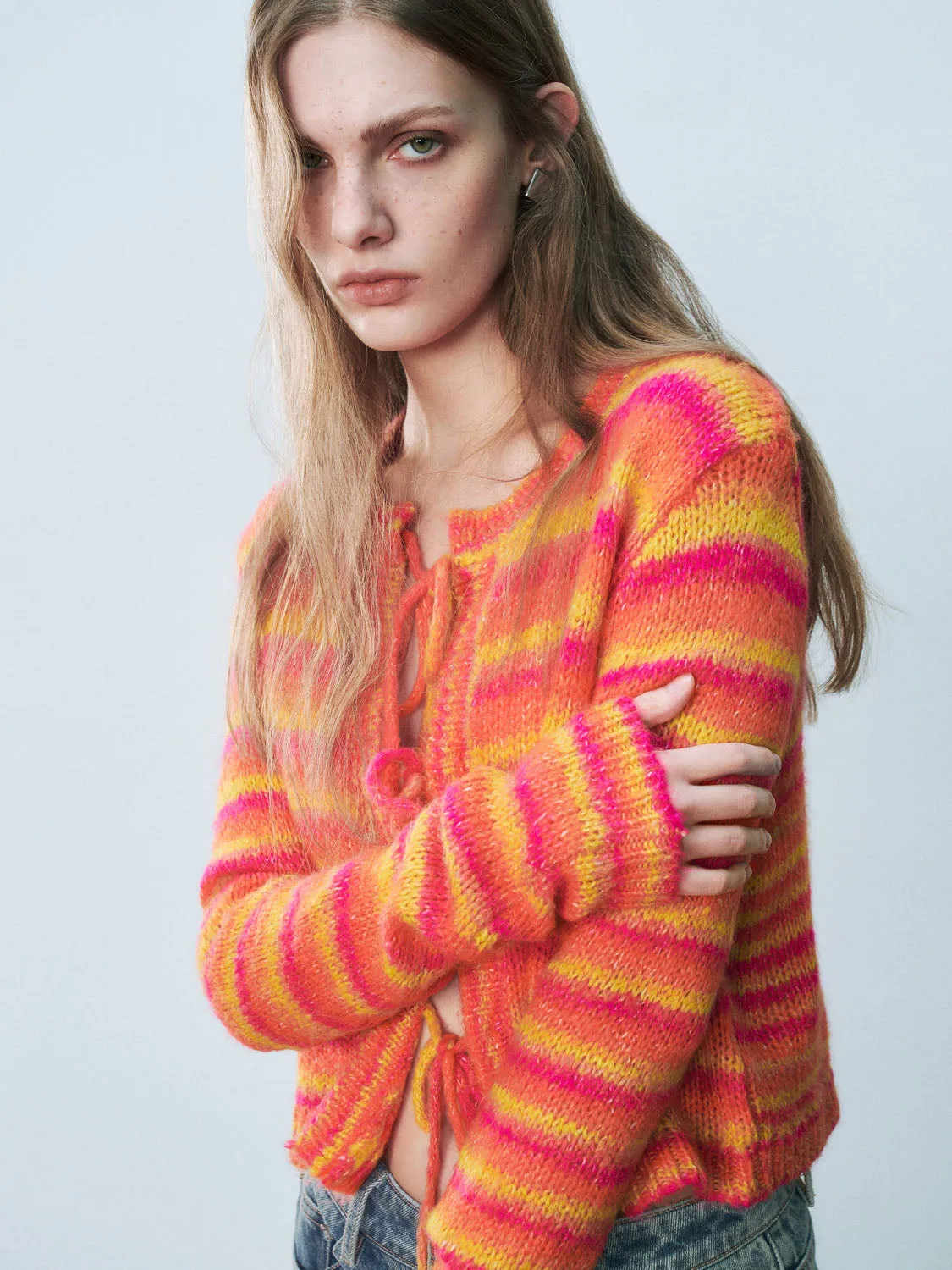 Lace Up Front Knitted Cardigans sold by Urban Revivo product image thumbnail 3