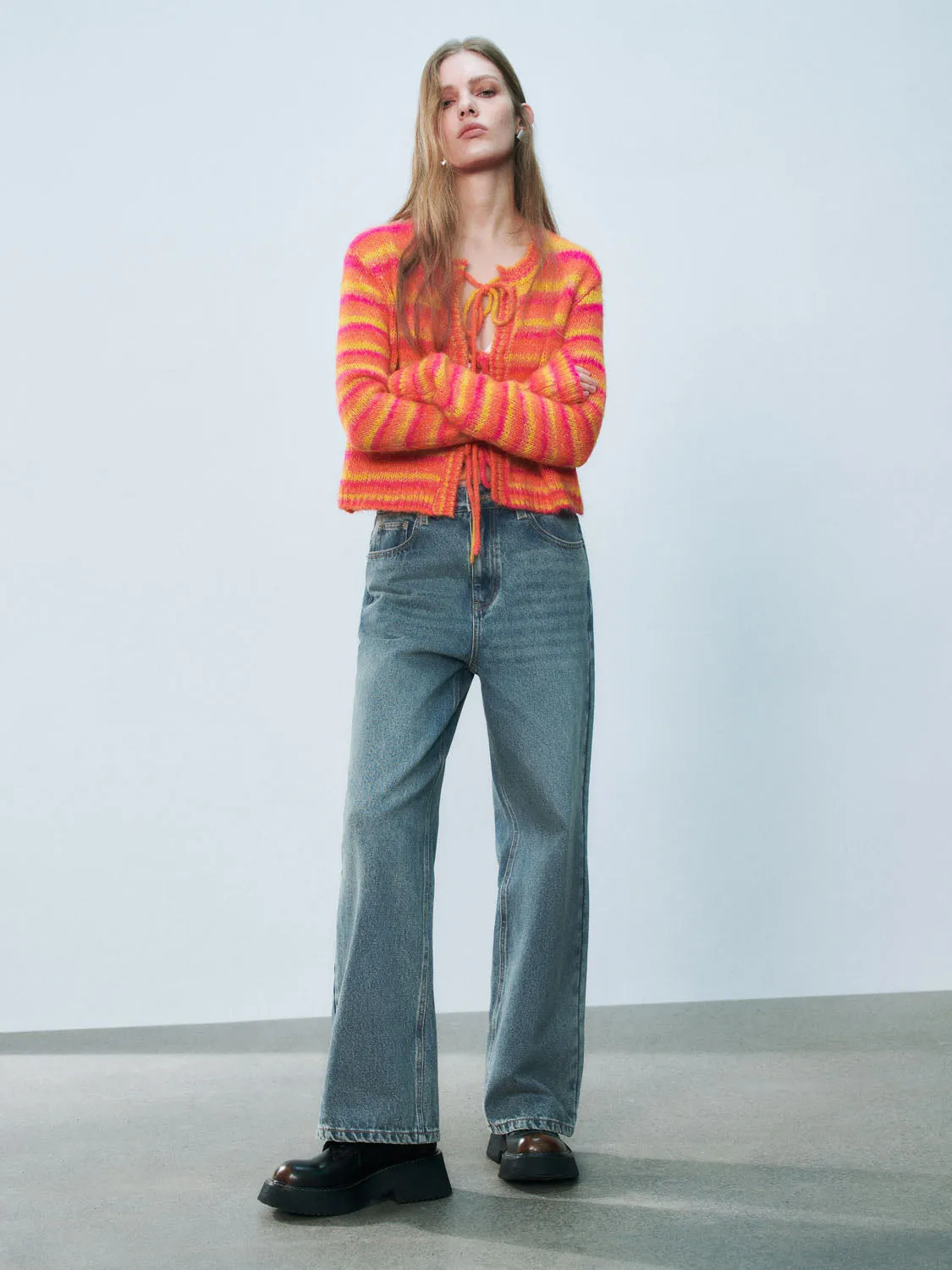 Lace Up Front Knitted Cardigans sold by Urban Revivo product image thumbnail 2