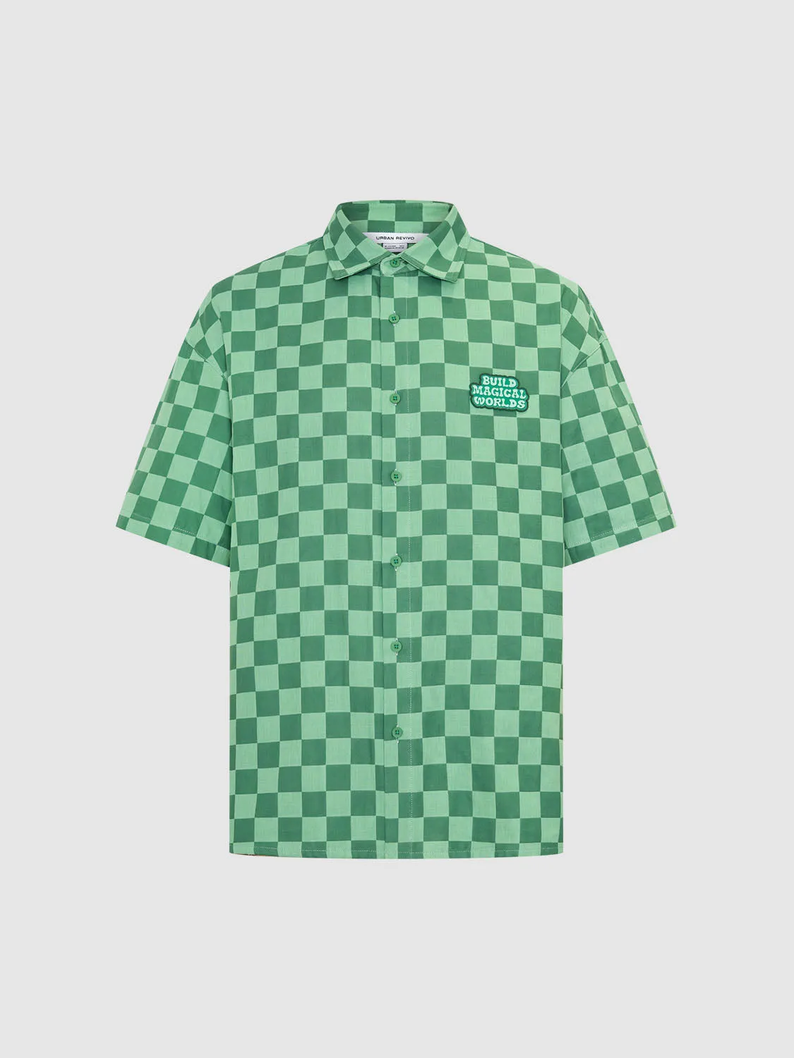 Checkered Pattern Short Sleeve Shirts sold by Urban Revivo