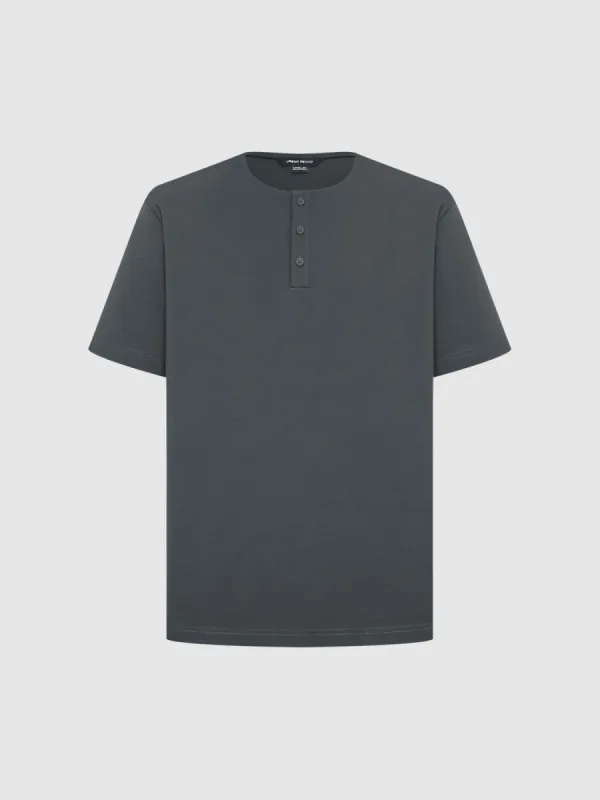 Button Half Placket T-Shirts sold by Urban Revivo