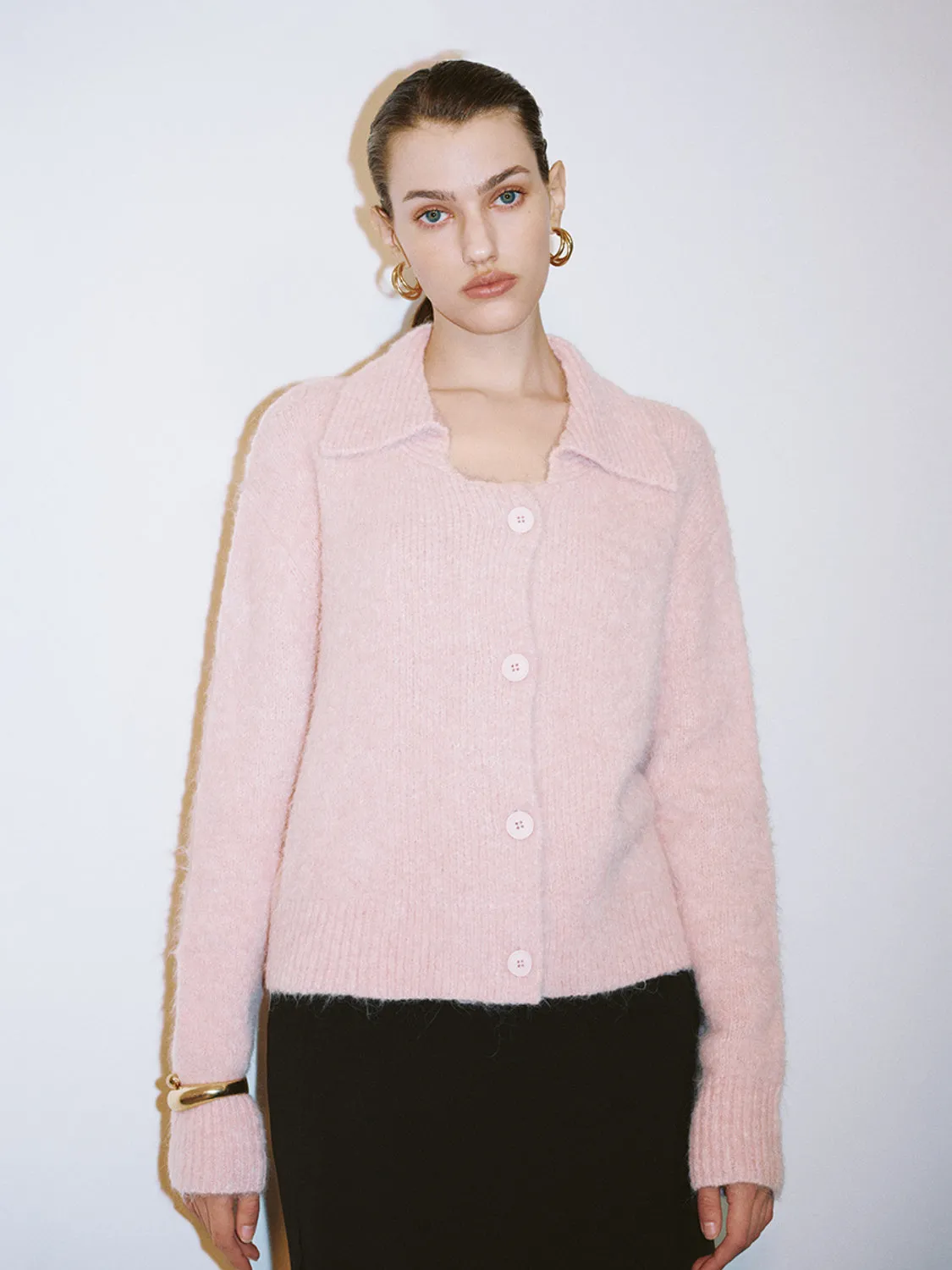 Lapel Knitted Cardigans sold by Urban Revivo