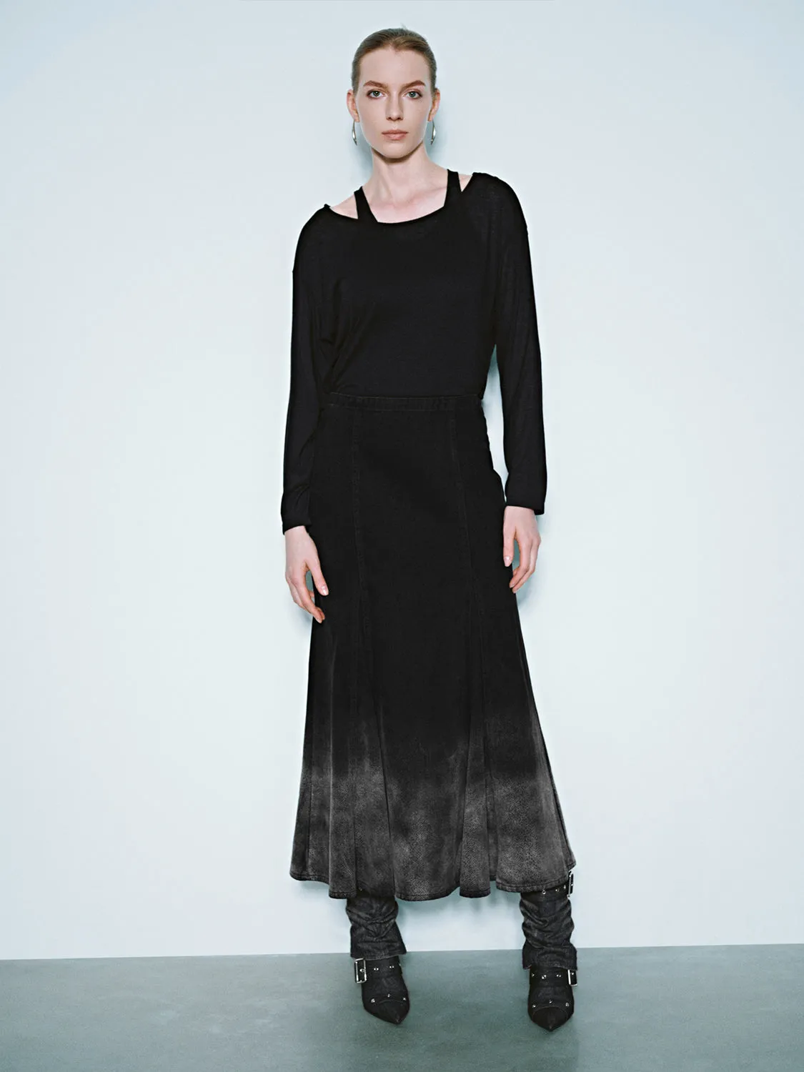 Denim Fishtail Skirts sold by Urban Revivo product image thumbnail 4