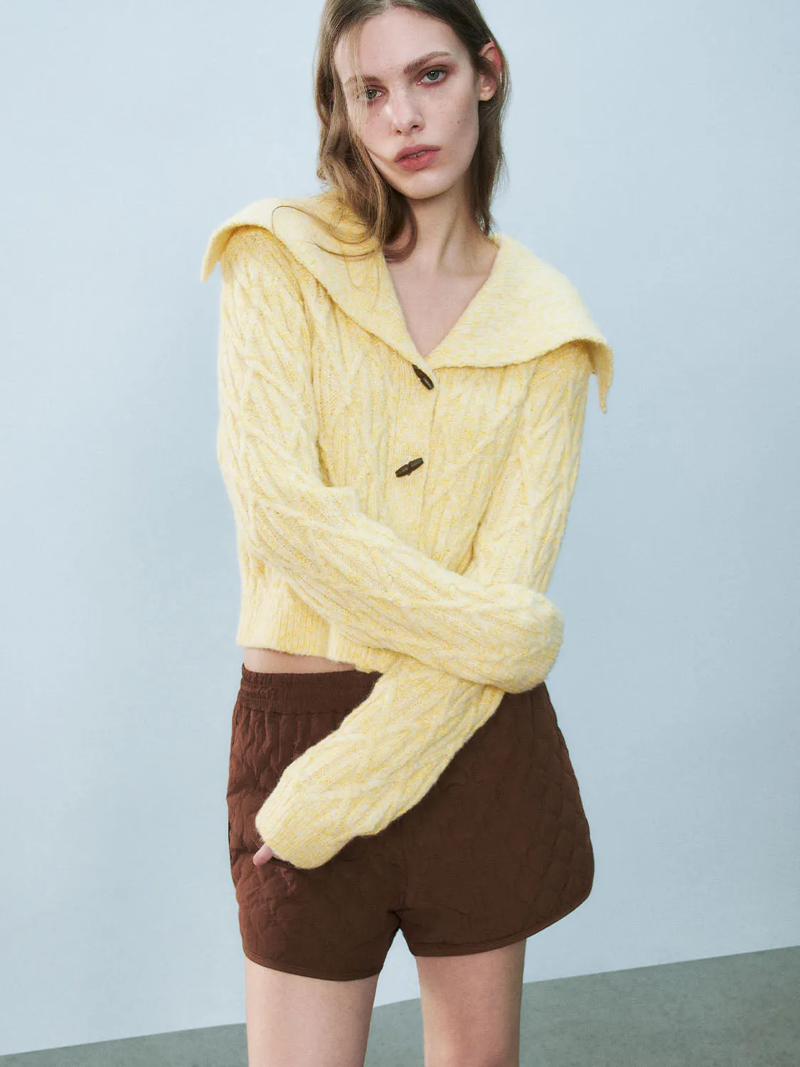 Lapel Knitted Cardigans sold by Urban Revivo