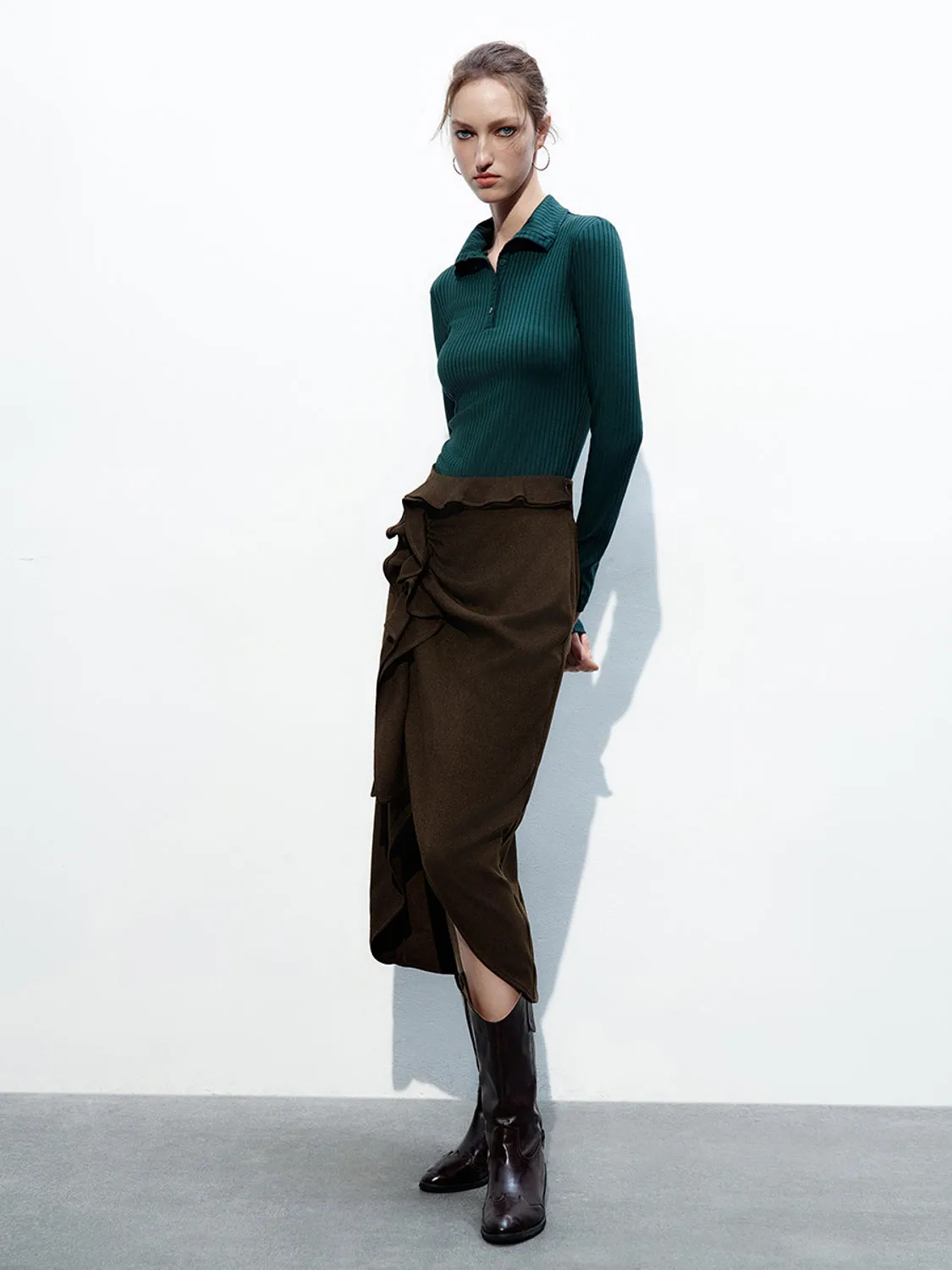 Ruched Midi Straight Skirts sold by Urban Revivo product image thumbnail 5