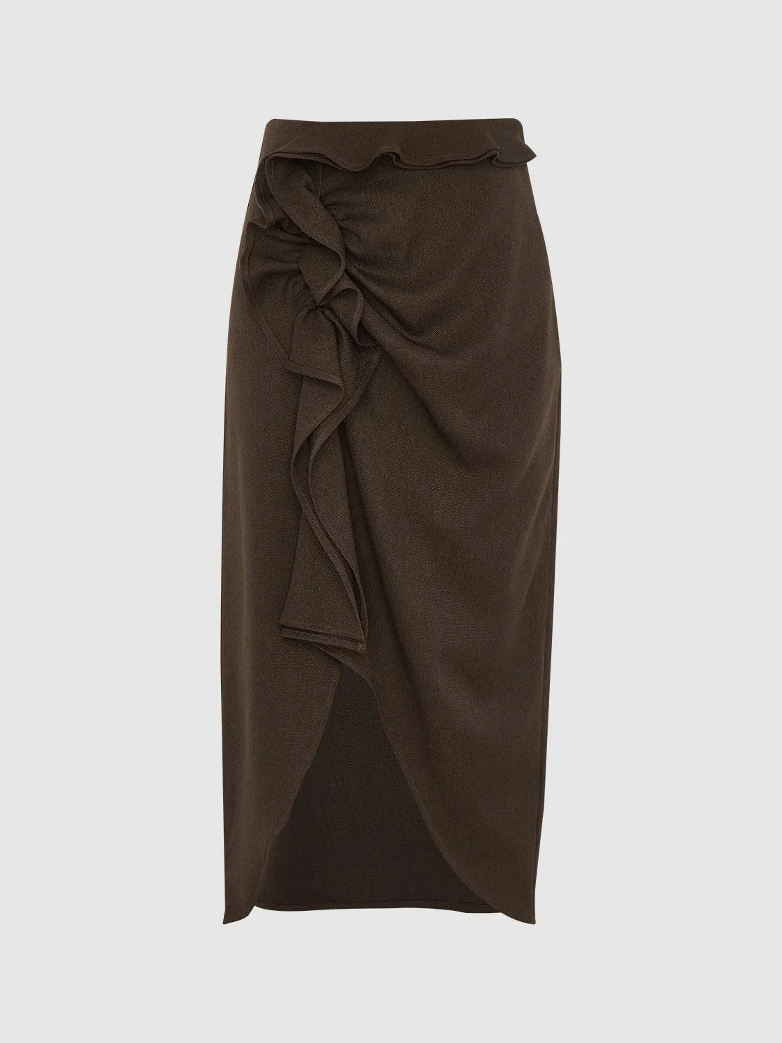 Ruched Midi Straight Skirts sold by Urban Revivo