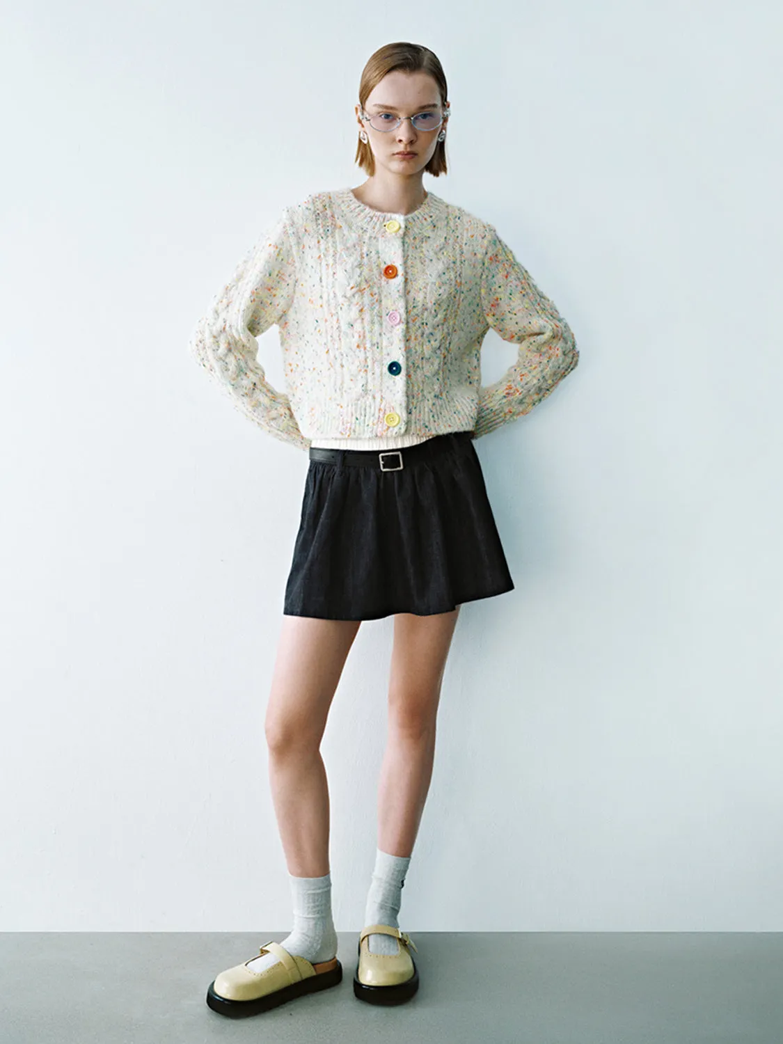 Crew Neck Knitted Tweed Cardigans sold by Urban Revivo product image thumbnail 4
