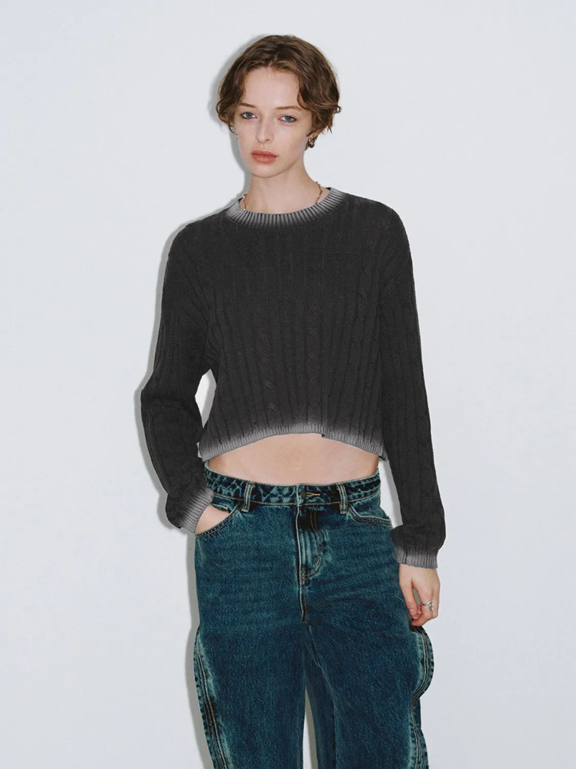 Crew Neck Knitted Long Sleeve T-Shirts sold by Urban Revivo