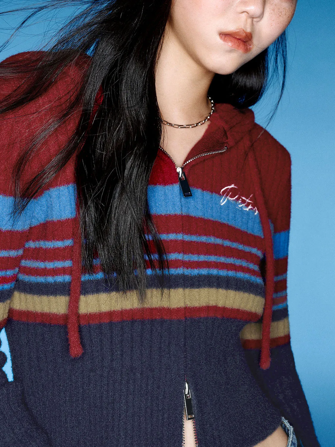 Zip Up Front Hoodie Knitted Cardigans sold by Urban Revivo product image thumbnail 5