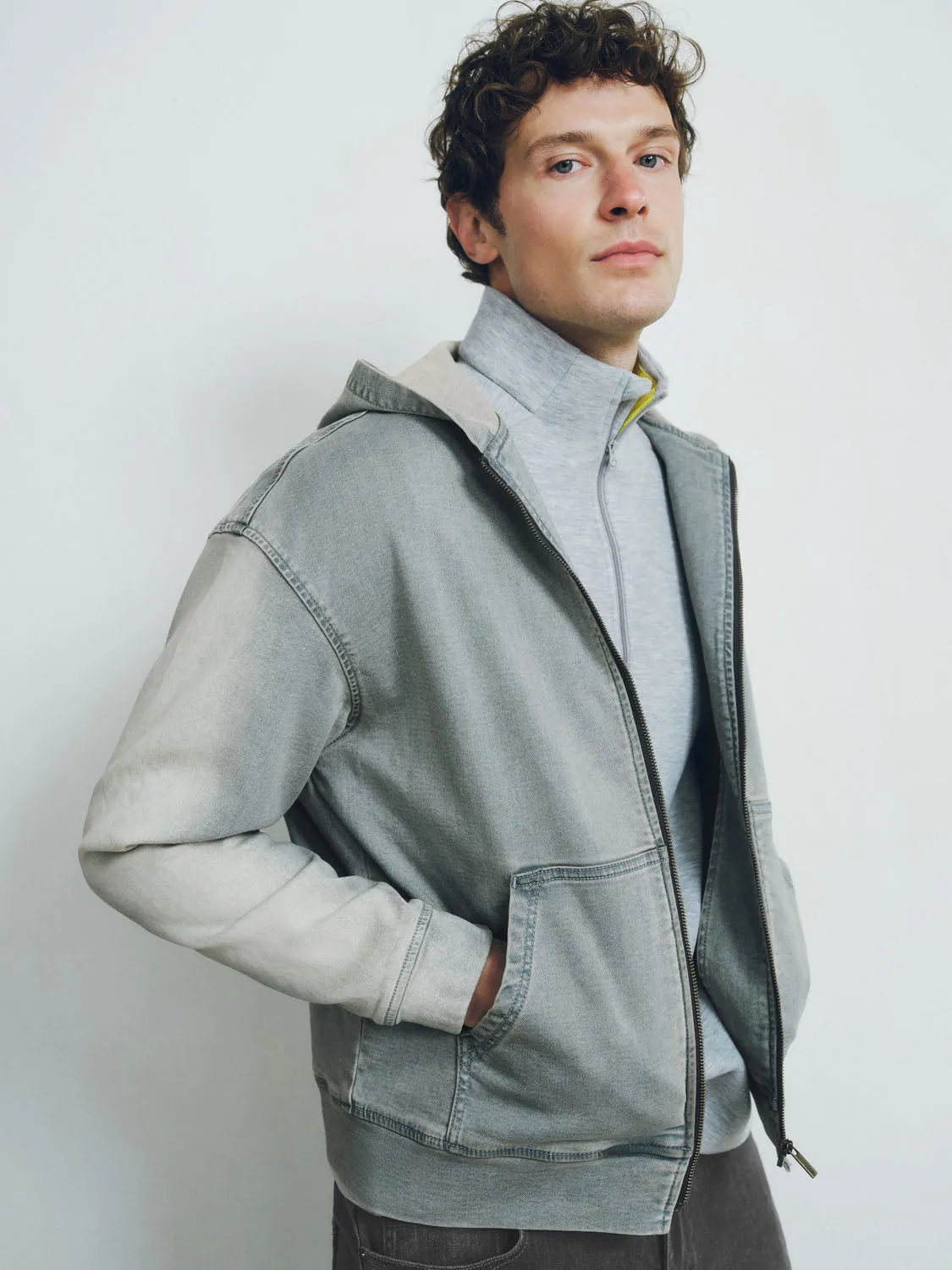 Hoodie Denim Jackets sold by Urban Revivo product image thumbnail 3