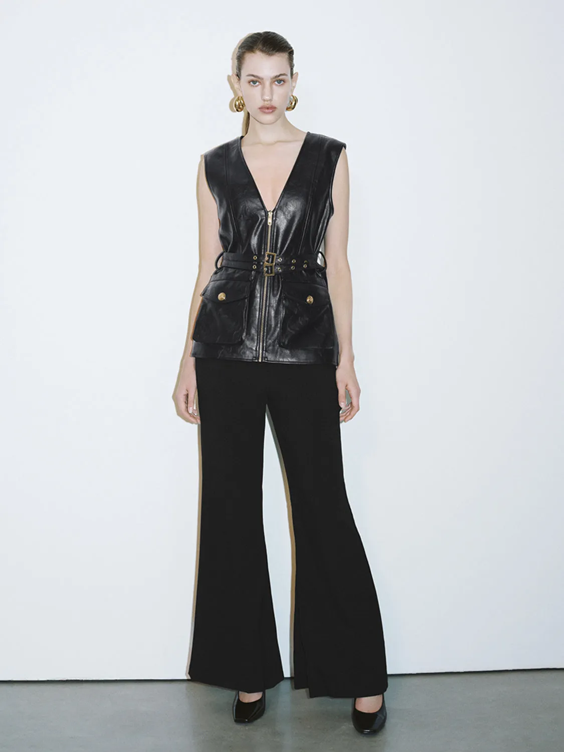 Zip Up Front Leather Waistcoats sold by Urban Revivo product image thumbnail 4