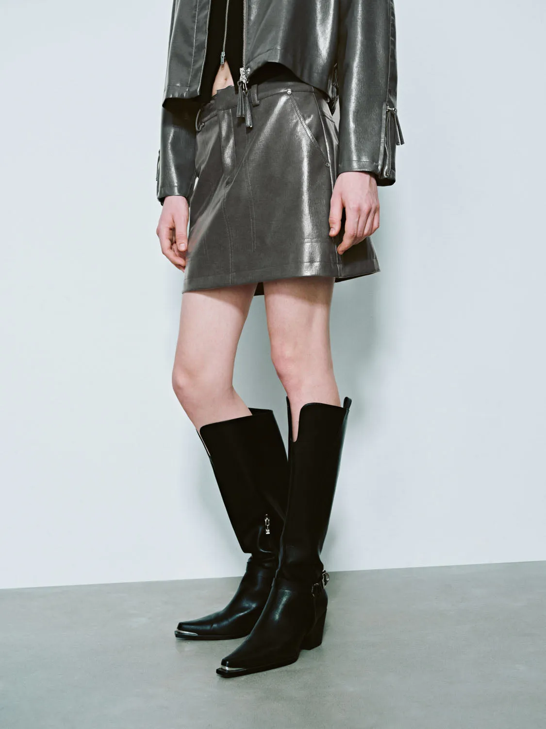 Vegan Leather Straight Skirts sold by Urban Revivo product image thumbnail 5