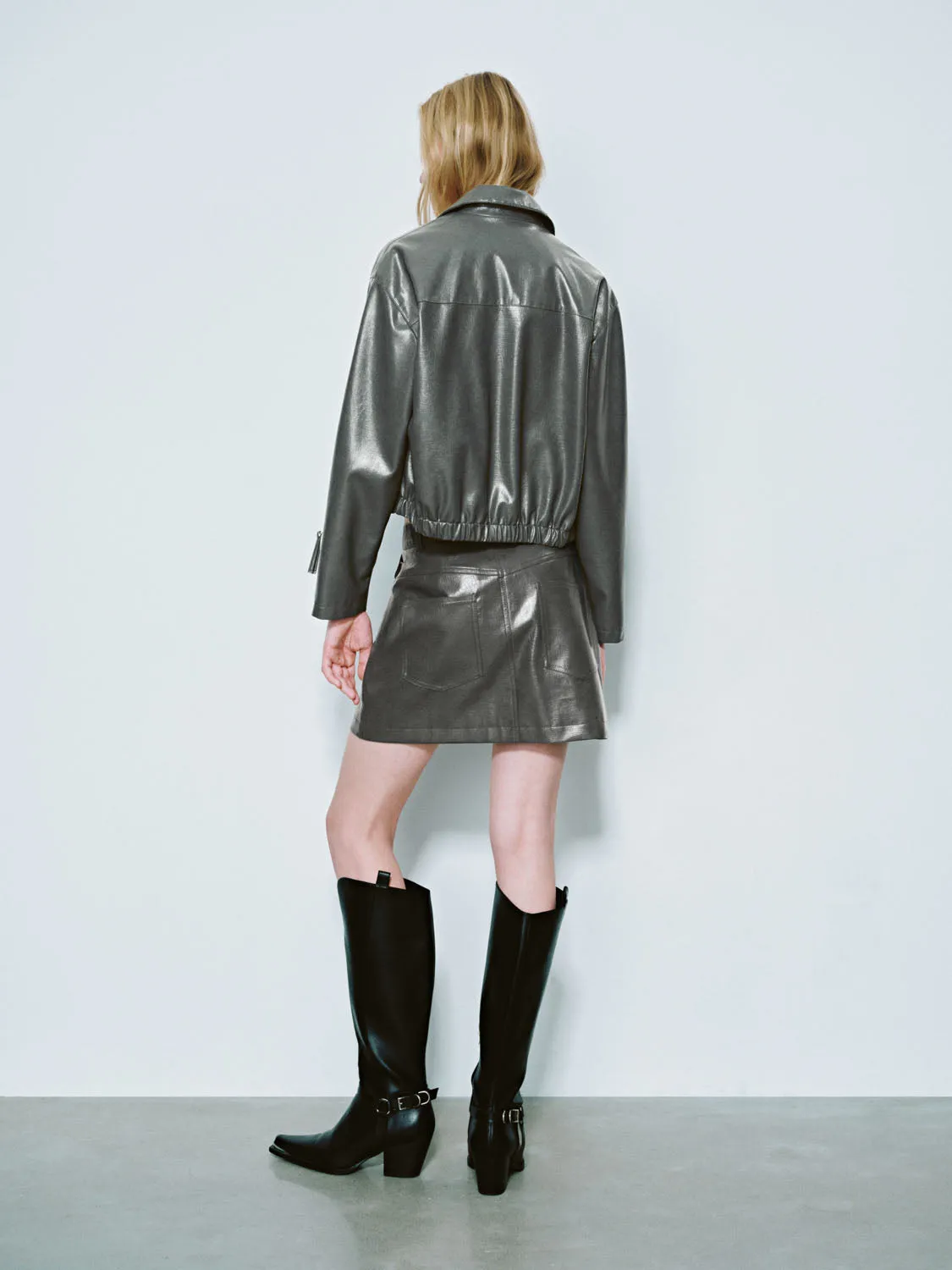 Vegan Leather Straight Skirts sold by Urban Revivo product image thumbnail 4