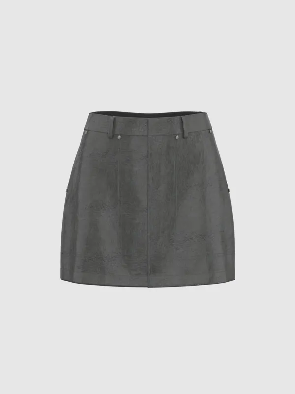 Vegan Leather Straight Skirts sold by Urban Revivo