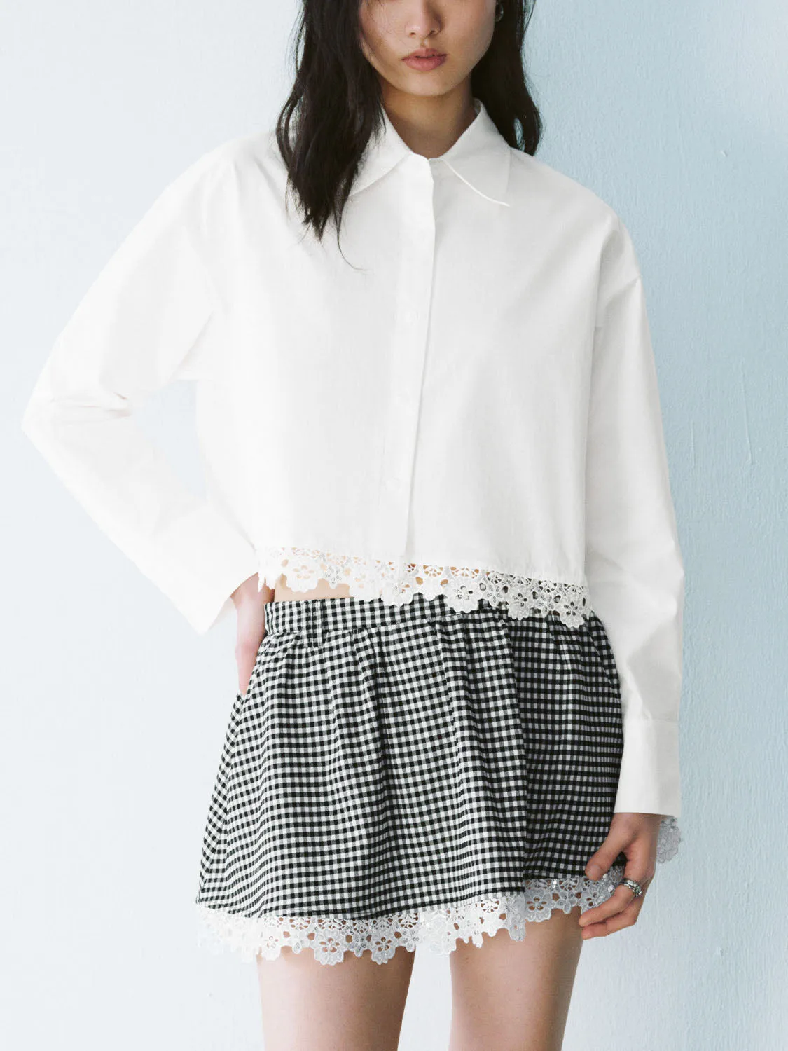 Lace Up Long Sleeve Shirts sold by Urban Revivo