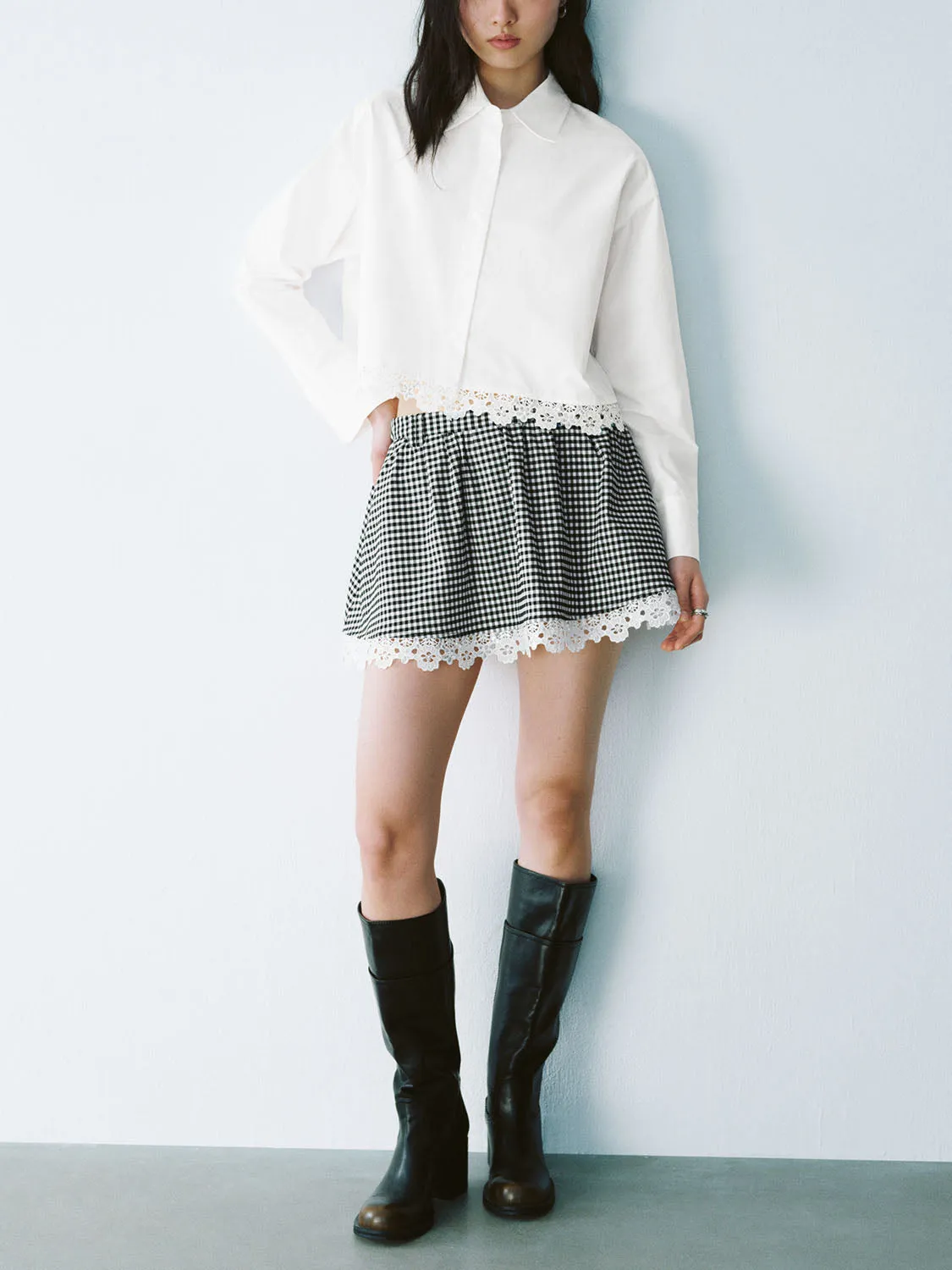 Lace Up Long Sleeve Shirts sold by Urban Revivo product image thumbnail 5