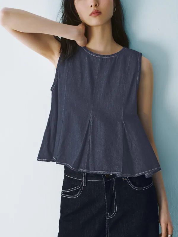 Sleeveless Denim Shirts sold by Urban Revivo