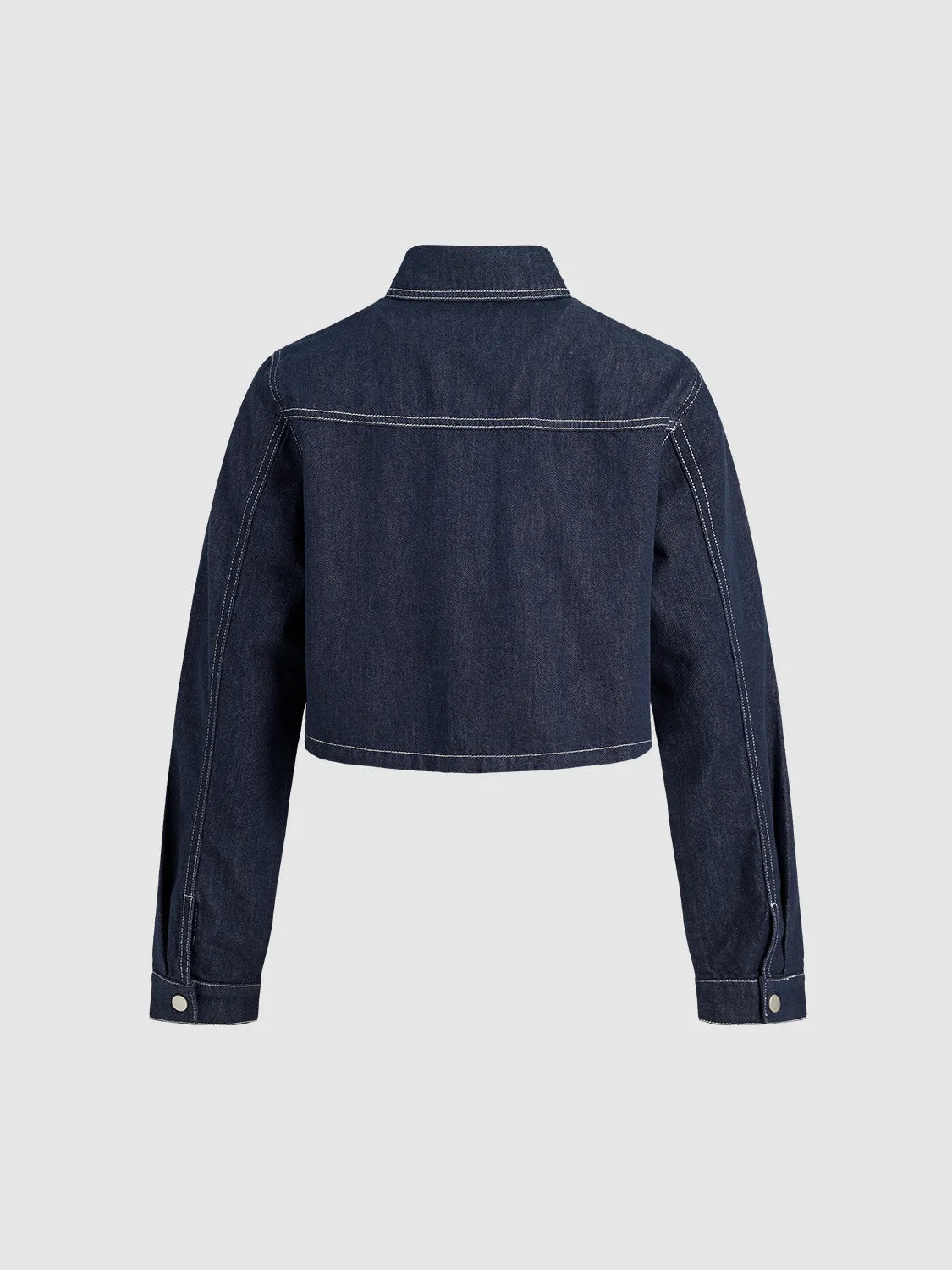 Cropped Denim Shirts sold by Urban Revivo product image thumbnail 2