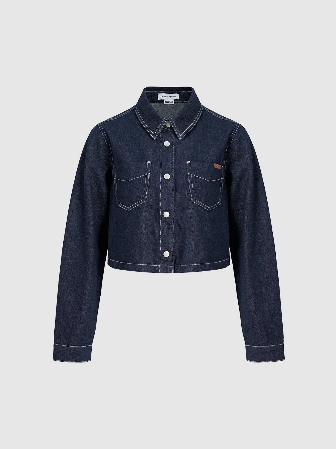 Cropped Denim Shirts sold by Urban Revivo product image thumbnail 3
