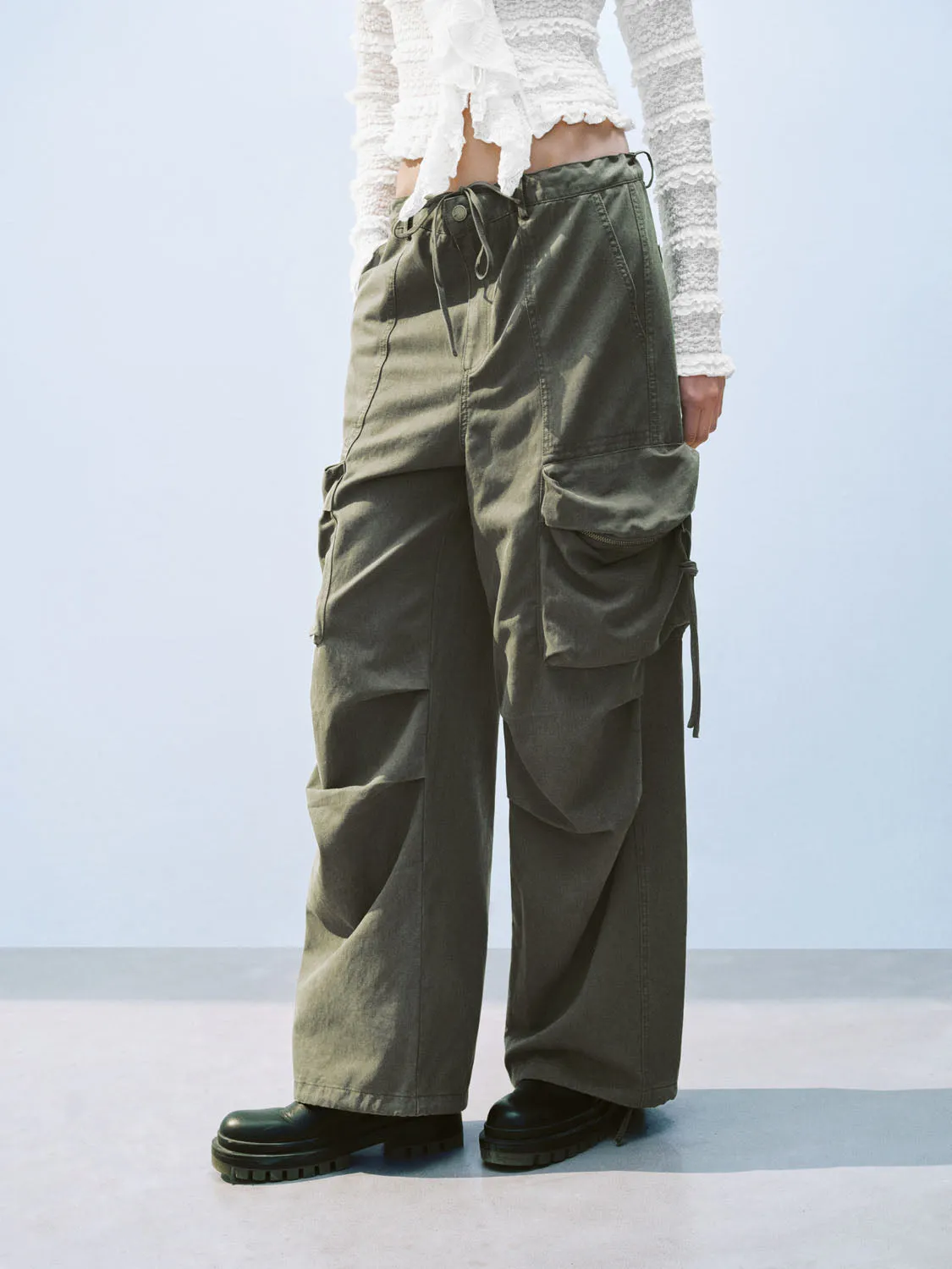 Wide-Leg Pants sold by Urban Revivo product image thumbnail 3