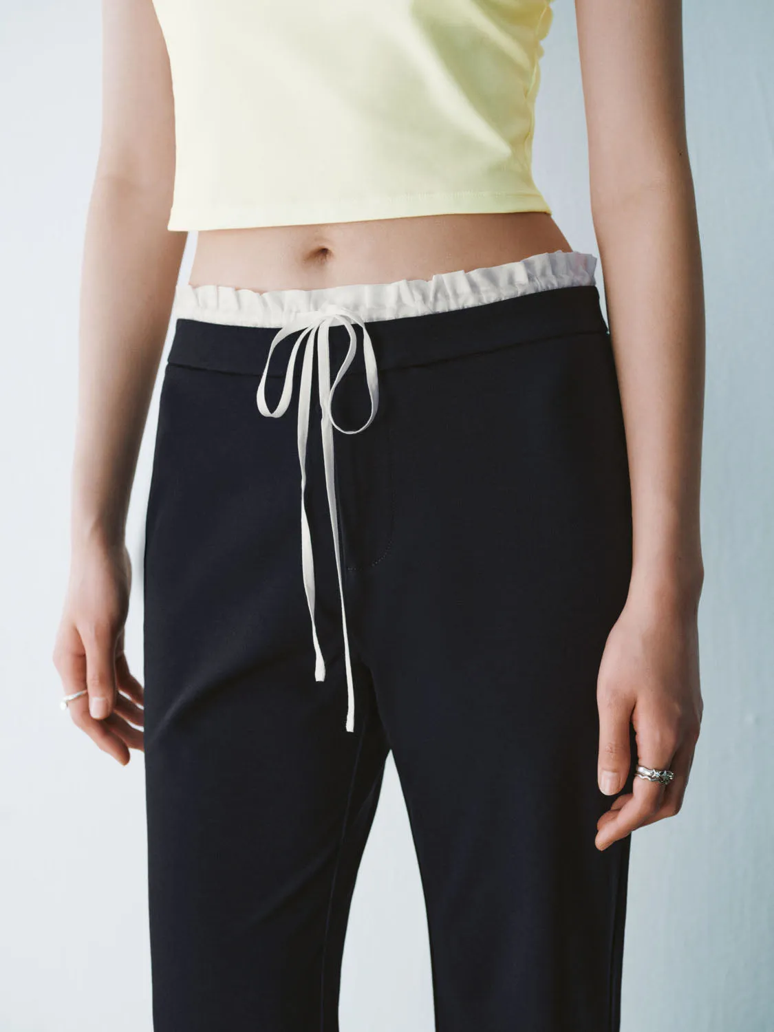 Drawstring Flare Pants sold by Urban Revivo product image thumbnail 5