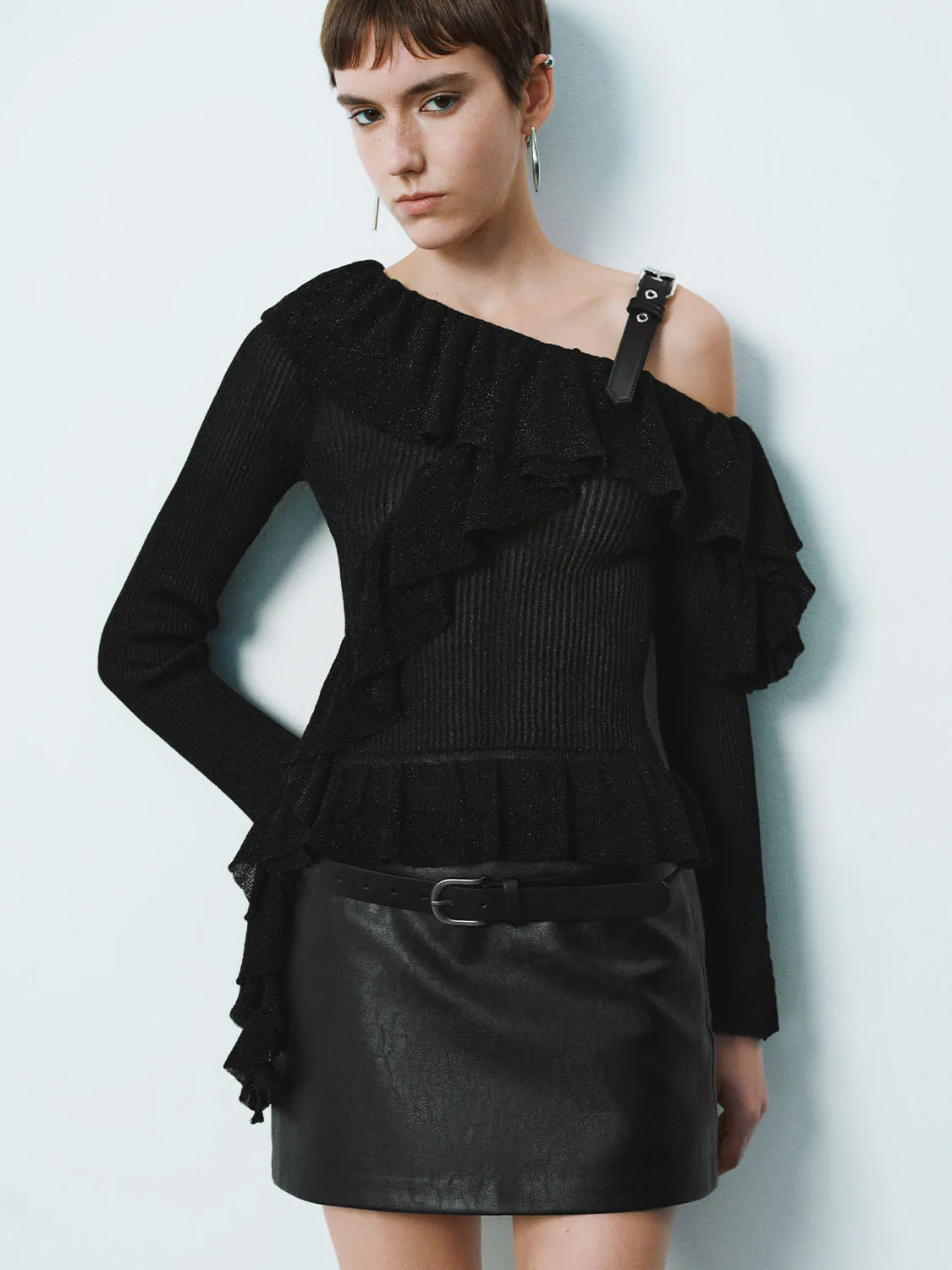 Cold Shoulder Knitted T-Shirts sold by Urban Revivo