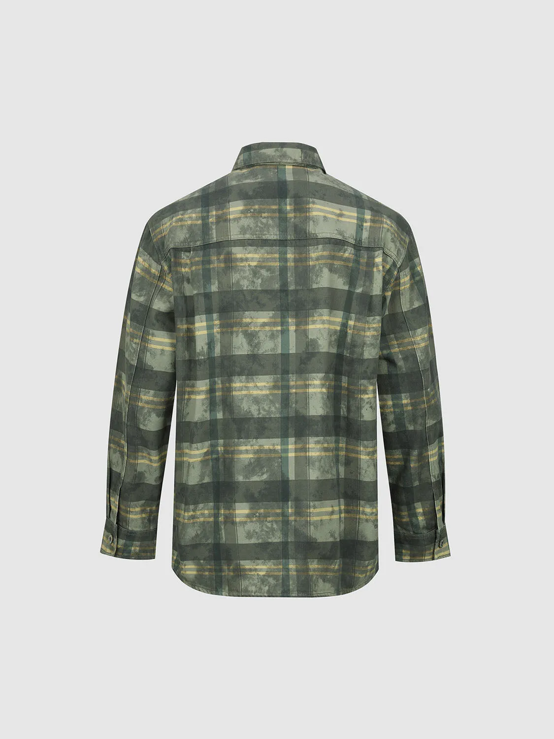 Loose Plaid Denim Shirts sold by Urban Revivo product image thumbnail 2