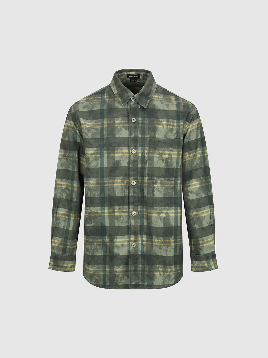 Loose Plaid Denim Shirts sold by Urban Revivo