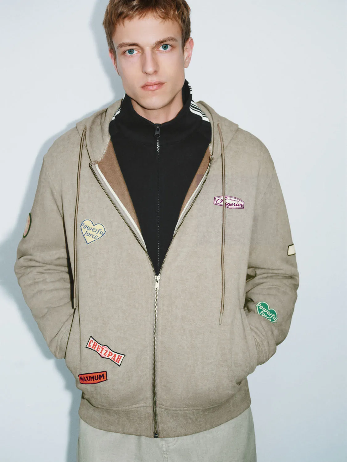 Zip Up Front Hoodie Jackets sold by Urban Revivo product image thumbnail 2