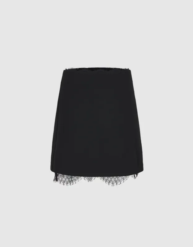 Lace Mini Straight Skirt sold by Urban Revivo
