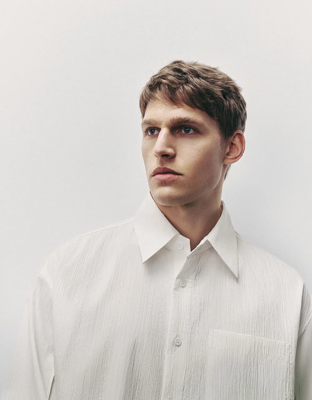 Textured Button Up Loose Shirt sold by Urban Revivo product image thumbnail 3