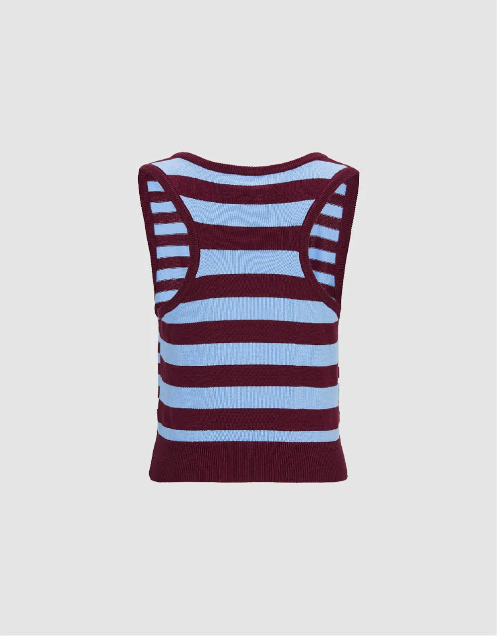 Striped U Neck Knitted Tank Top sold by Urban Revivo product image thumbnail 5