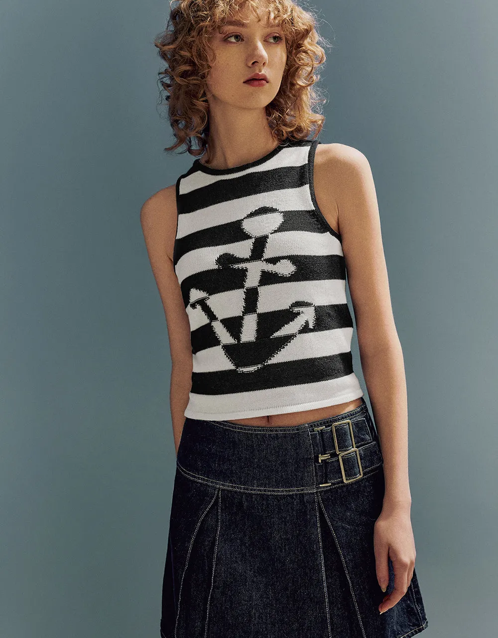 Striped Knitted Tank Top sold by Urban Revivo product image thumbnail 2