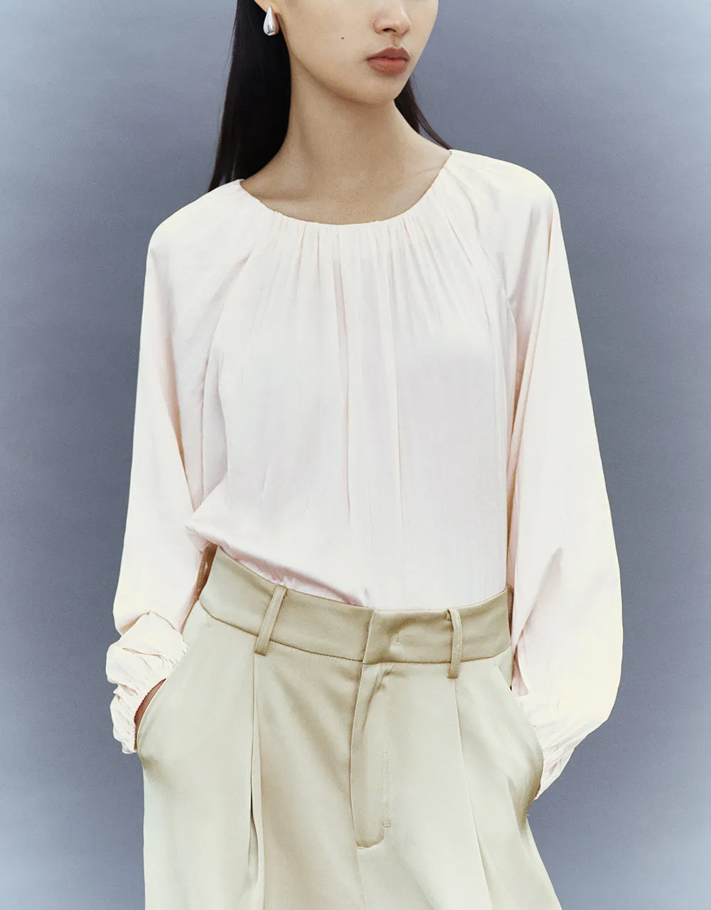 Raglan Sleeve Crew Neck Overhead Shirt sold by Urban Revivo product image thumbnail 2